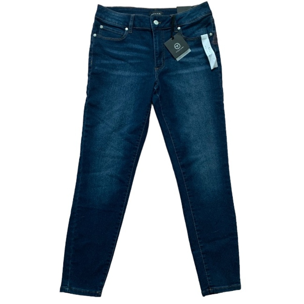 Tahari Kelly Mid Rise Skinny Jeans Dark Wash Size 10 30 - Picture 2 of 7